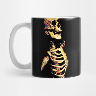 Creepy Screaming Painted Skeleton Mug